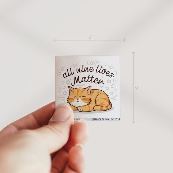 3pc - All Nine Lives Matter Cat Sticker Decal Pack – Tumbler, Laptop - Picture 2 of 8